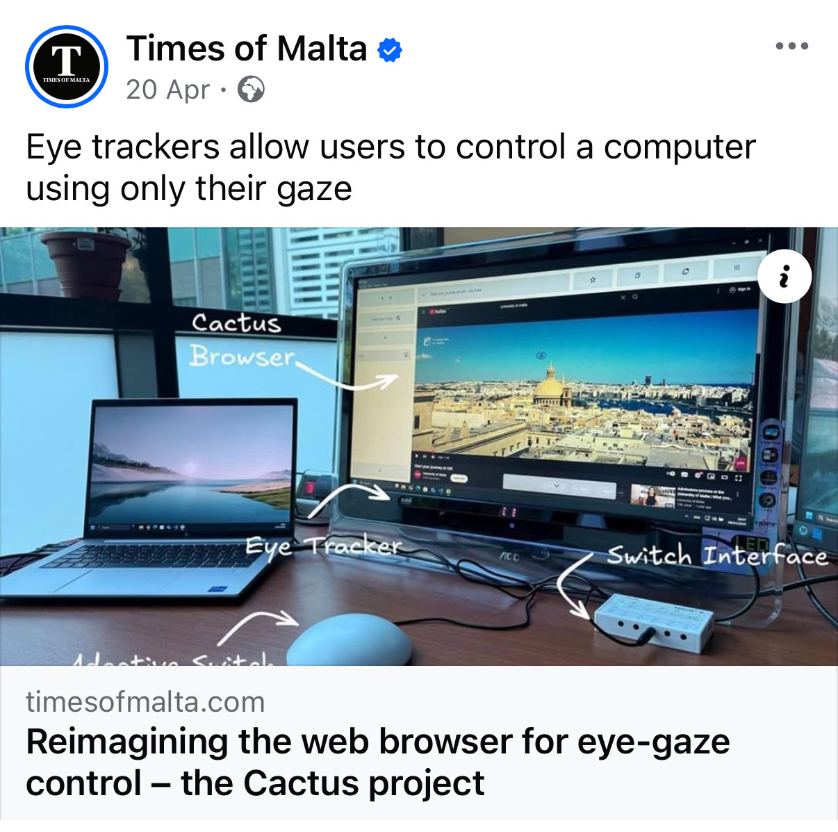 Times of Malta Article